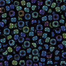 Miyuki rocailles Perlen 8/0 - Metallic dark blue iris 8-452
